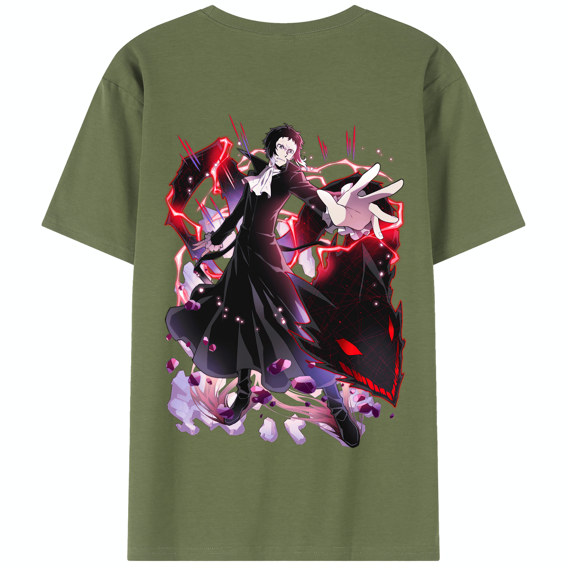 （画像用） 文豪ストレイドッグス Bungo Stray Dogs 綿100％半袖Tシャツ（背面プリント）